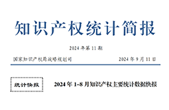 2024年1-8月專利、商標(biāo)、地理標(biāo)志等知識(shí)產(chǎn)權(quán)主要統(tǒng)計(jì)數(shù)據(jù) | 附數(shù)據(jù)詳情