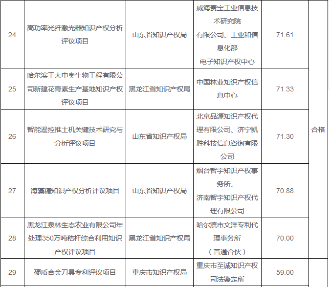 「2016年重大經(jīng)濟(jì)科技活動知識產(chǎn)權(quán)評議工作」驗(yàn)收結(jié)果公布