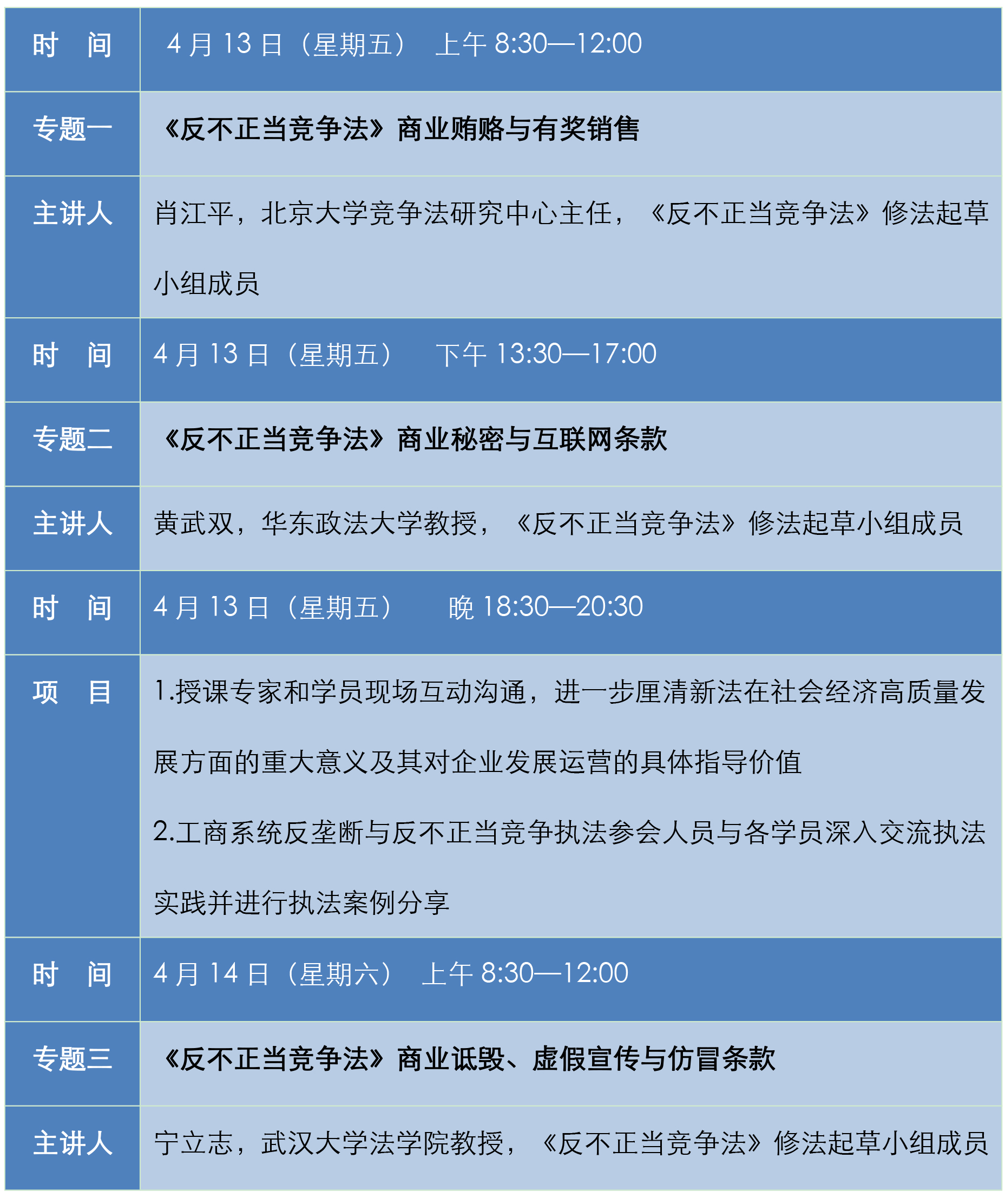 “權(quán)威解讀  溯本正源”-《反不正當競爭法》法律實務(wù)高級研修班招生通知