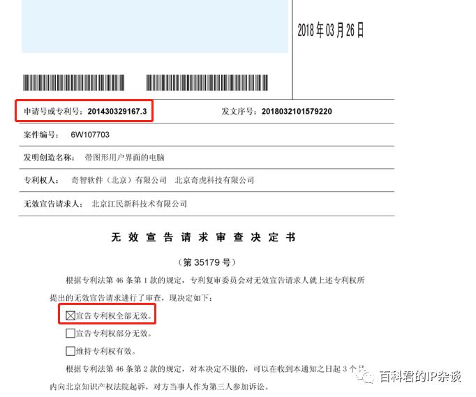 GUI專(zhuān)利侵權(quán)第一案！涉案專(zhuān)利被無(wú)效了......