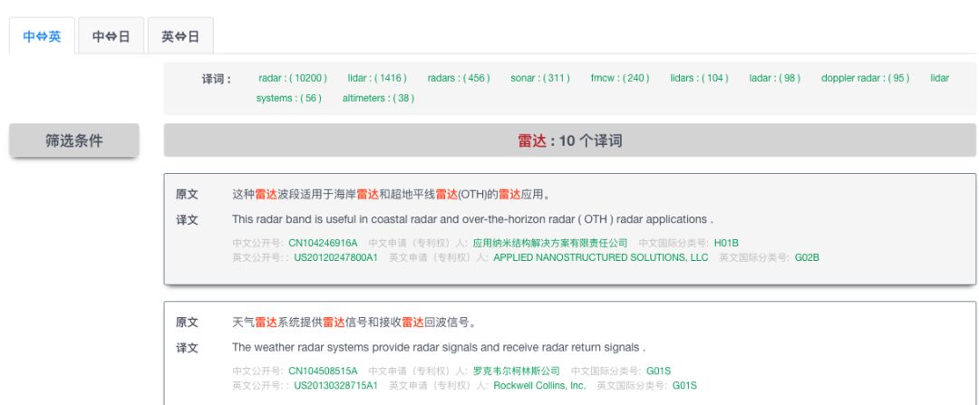 一款集「專利機器翻譯和專利詞典」的綜合服務(wù)平臺“AIpatent”