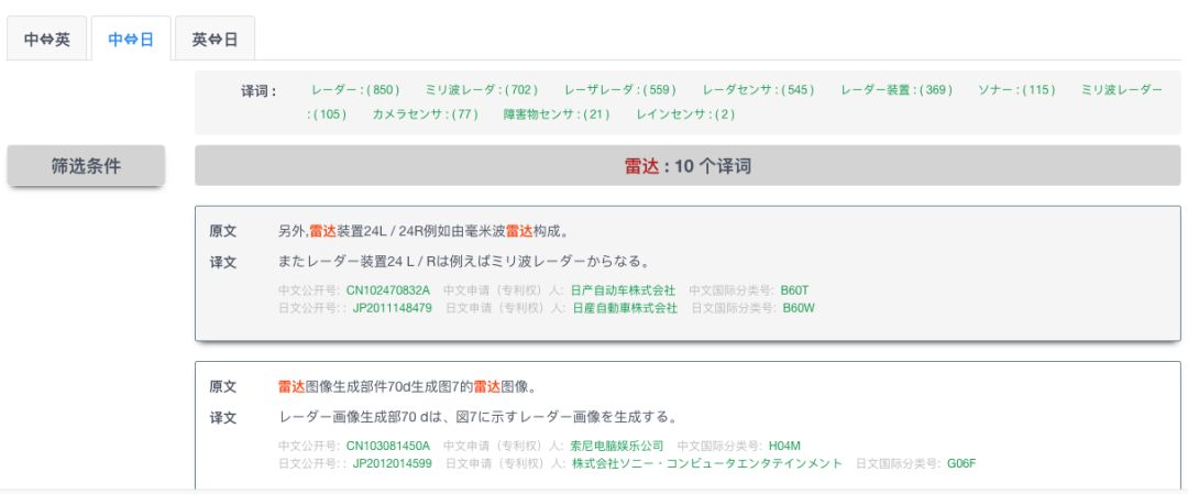 一款集「專利機(jī)器翻譯和專利詞典」的綜合服務(wù)平臺(tái)“AIpatent”