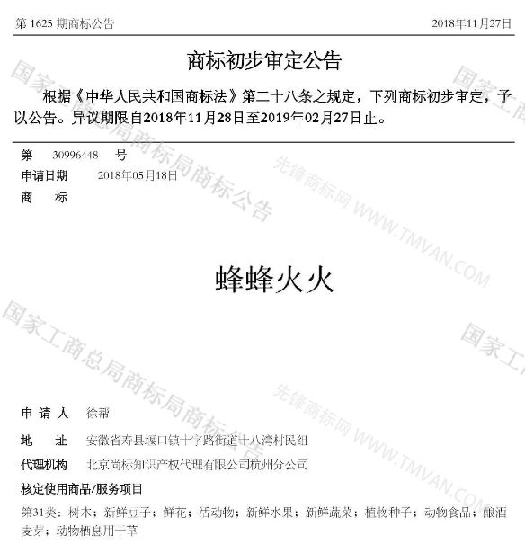 “吾沒想稻；糕手云集”等商標(biāo)公告中有意思的商標(biāo)