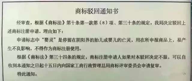 盤點：那些“出人意料”的商標駁回理由！