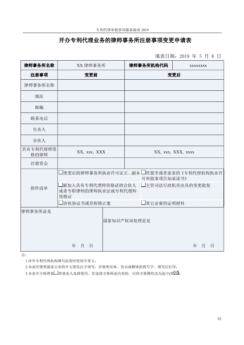 2019最新專利代理審批事項(xiàng)服務(wù)指南公布?。?.31起實(shí)施）