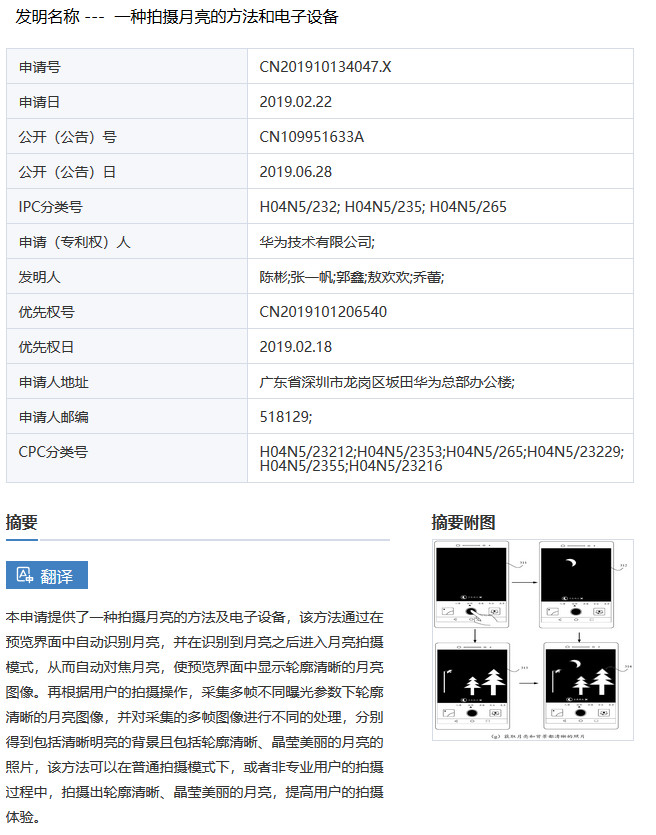 華為“拍月亮”已申請專利！一種拍攝月亮的方法和電子設(shè)備（附原理介紹）