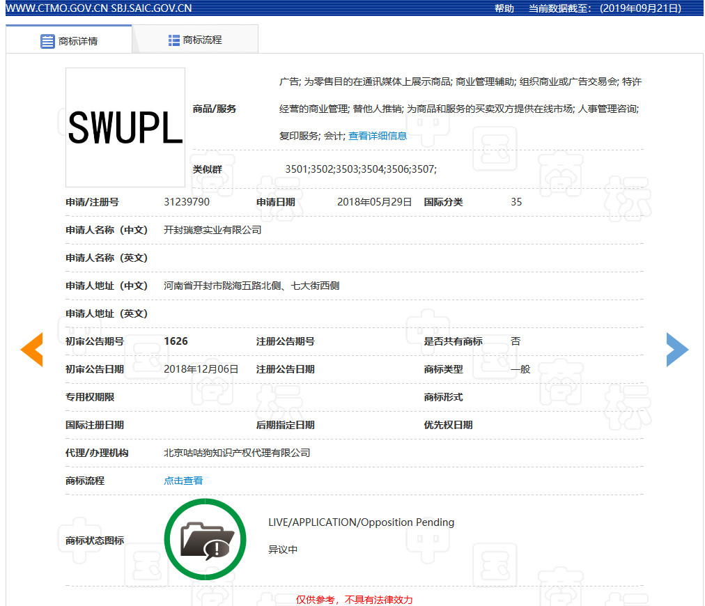 西南政法大學(xué)SWUPL商標(biāo)被搶注？