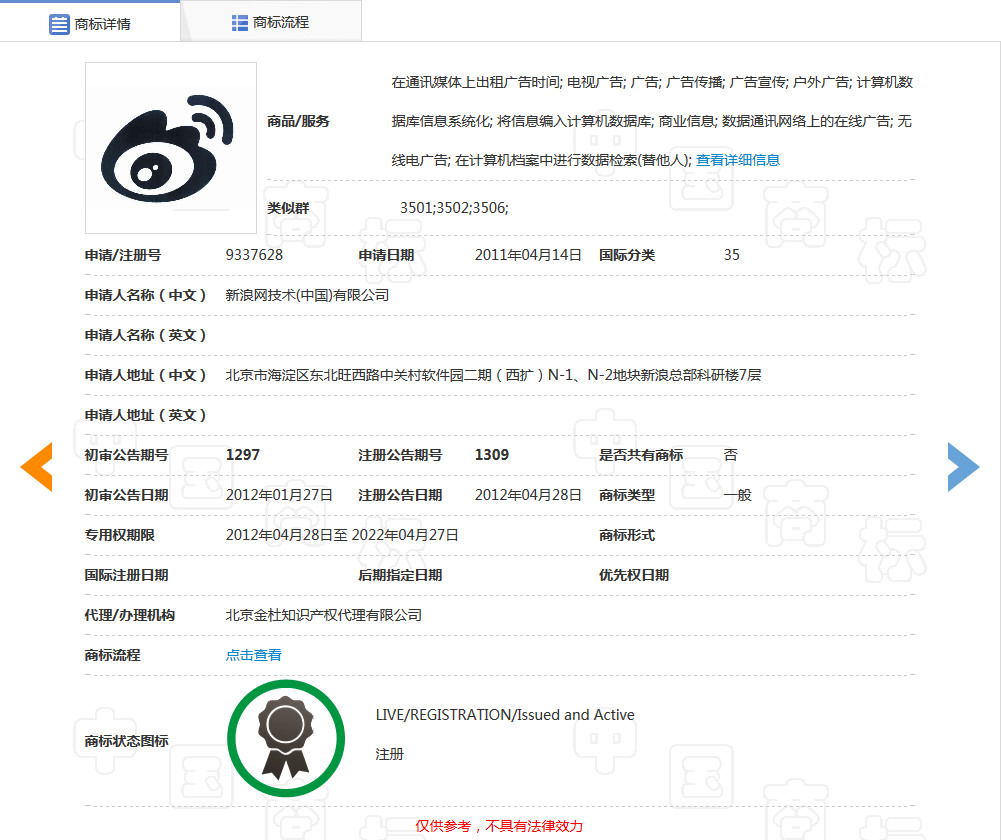 “微博課堂”侵犯“微博”商標(biāo)權(quán)案，新浪二審獲賠200余萬