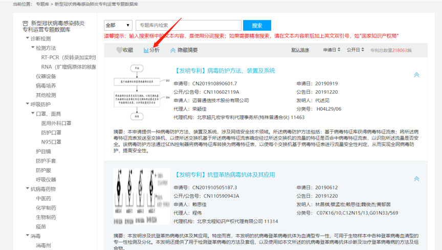 剛剛！抗擊新冠病毒感染肺炎專利運(yùn)營(yíng)專題數(shù)據(jù)庫(kù)正式上線