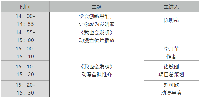 周二下午14:00直播！留住孩子的想象力——《我也會(huì)發(fā)明》動(dòng)漫首映推介！