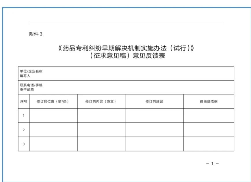 國家藥監(jiān)局 國知局：藥品專利糾紛早期解決機(jī)制實(shí)施辦法（試行）