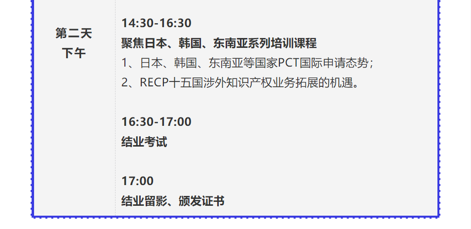 倒計(jì)時(shí)！2021年「涉外專利代理高級(jí)研修班【上海站】」即將舉辦！