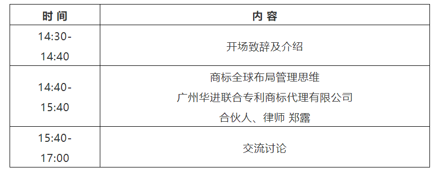 報(bào)名 | 商標(biāo)全球布局管理思維沙龍活動