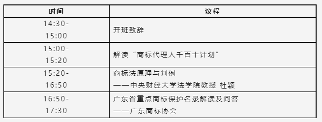 學(xué)員免費(fèi)！下周二舉辦“廣東商標(biāo)代理合規(guī)實(shí)務(wù)培訓(xùn)‘商標(biāo)代理人千百十計(jì)劃’啟動(dòng)會(huì)暨首期培訓(xùn)”