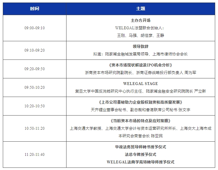 倒計時5天！資本運作與企業(yè)法治論壇暨2023WELEGAL法盟上海法商大會即將開幕