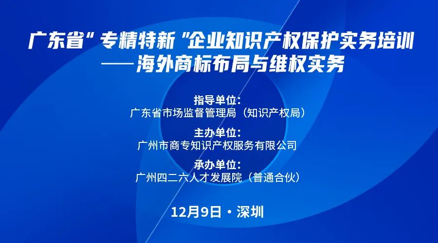 廣東省“專精特新”企業(yè)知識產(chǎn)權(quán)保護(hù)實務(wù)培訓(xùn)班順利舉辦！