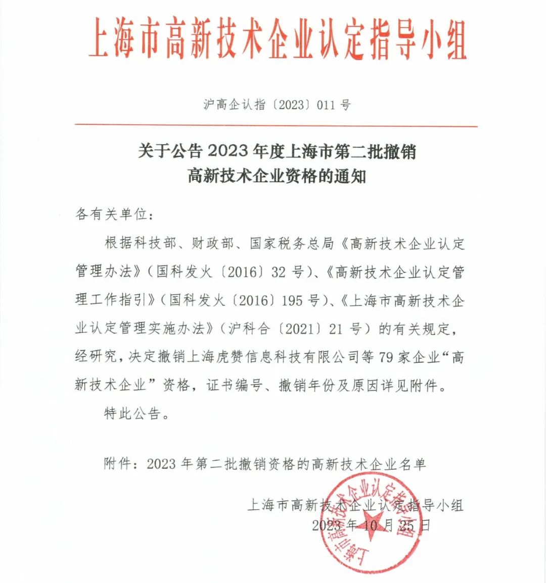 294家企業(yè)因研發(fā)費用/高新收入/科技人員占比不達標等被取消高新技術企業(yè)資格，追繳44家企業(yè)已享受的稅收優(yōu)惠及財政獎補！