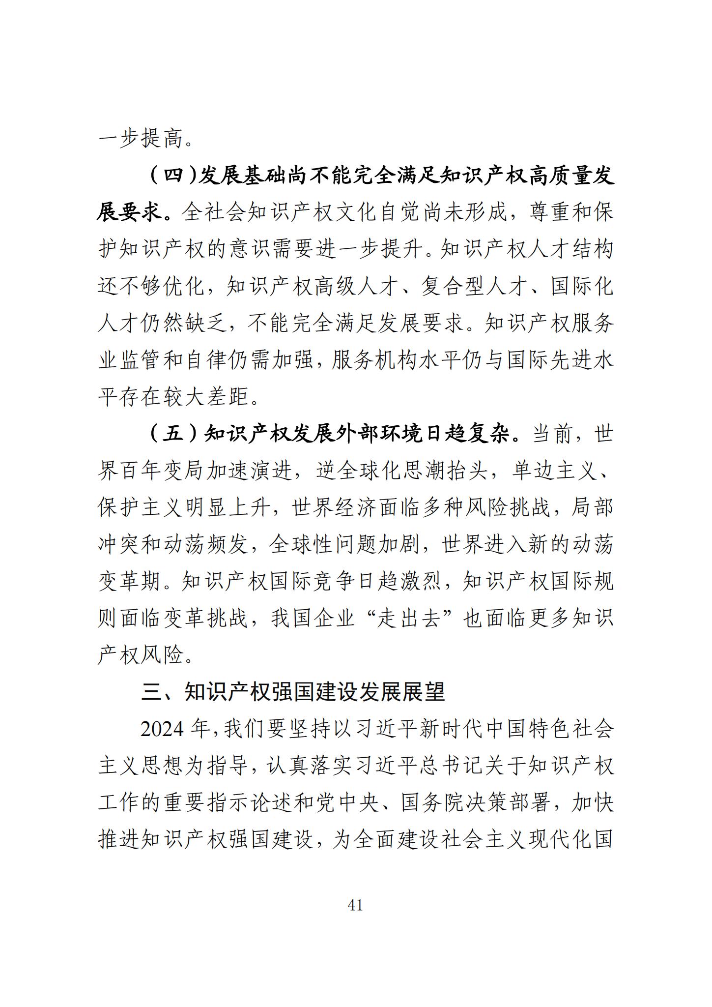 《知識產(chǎn)權(quán)強國建設(shè)發(fā)展報告（2023年）》全文發(fā)布：對2024年知識產(chǎn)權(quán)強國建設(shè)發(fā)展進行展望