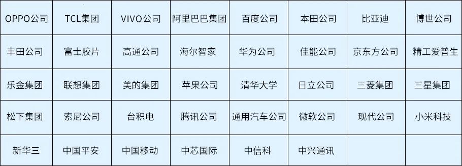 2023年度中國(guó)有效發(fā)明專利權(quán)利人排行榜