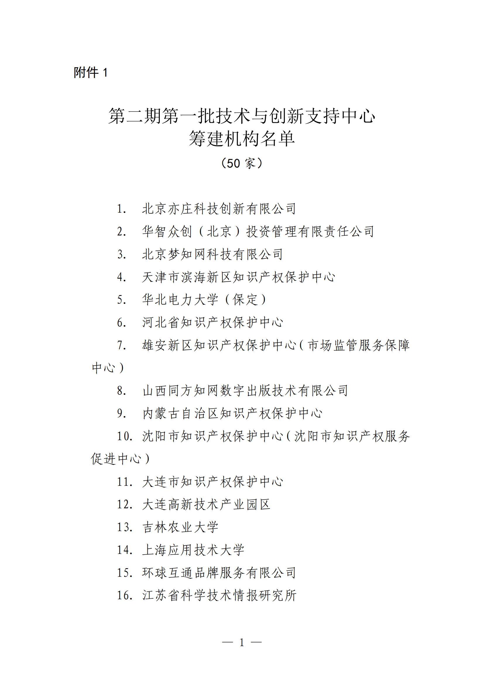 國知局：第二期第一批50家技術與創(chuàng)新支持中心籌建機構名單公布！