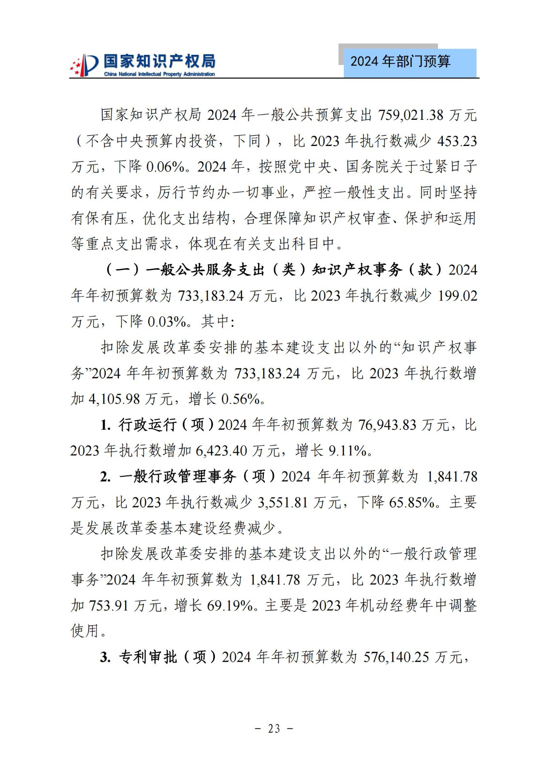 國知局：2024年專利審查費(fèi)預(yù)算50.6億元，績效指標(biāo)發(fā)明與實(shí)用新型新申請分類出案總量≥479萬件