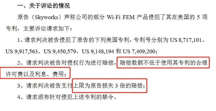 索賠3倍損失！康希通信被美國龍頭企業(yè)起訴專利侵權(quán)