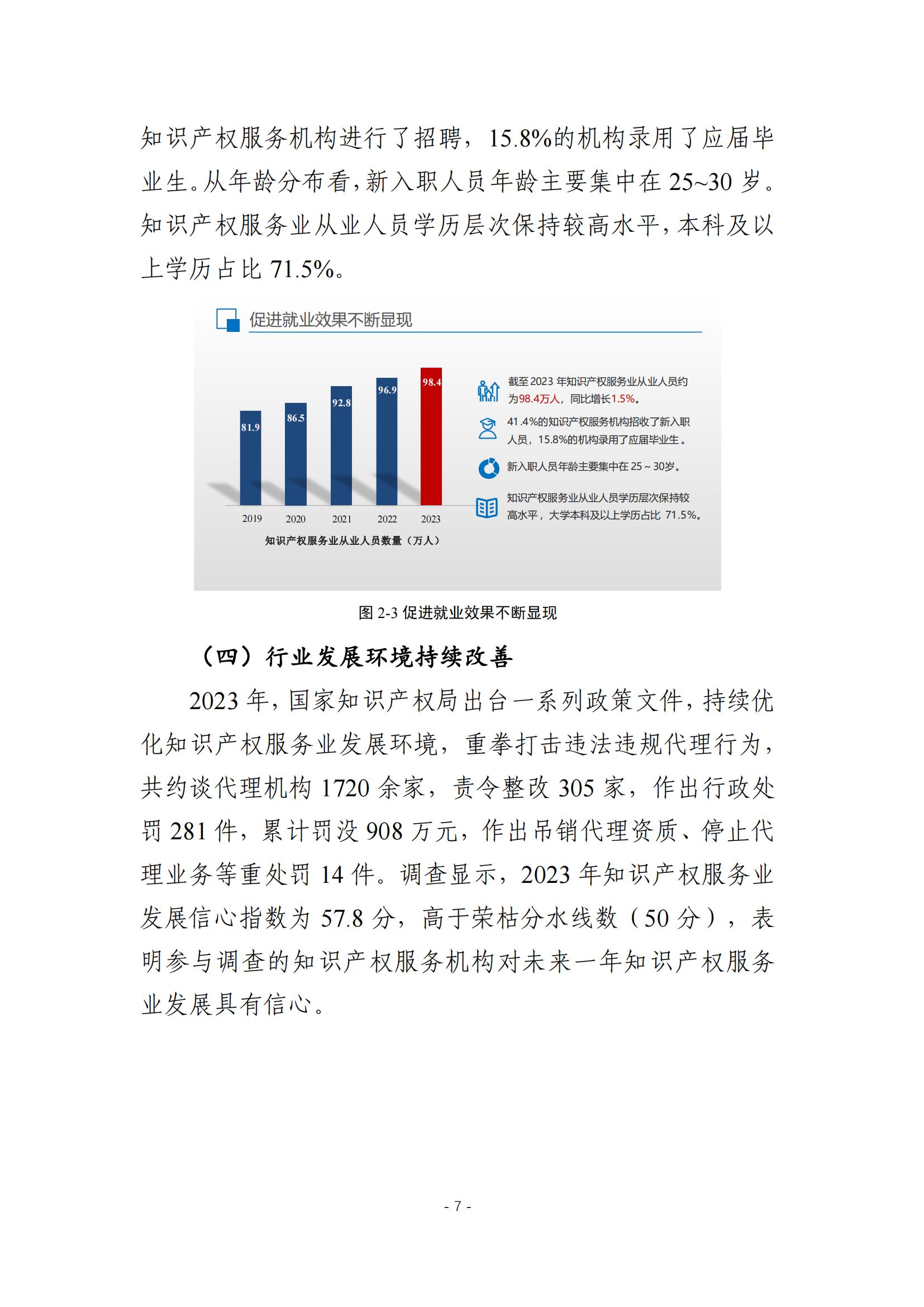 《2024年全國知識產(chǎn)權(quán)服務(wù)業(yè)統(tǒng)計調(diào)查報告》：知識產(chǎn)權(quán)從業(yè)人員人均營業(yè)收入28.9萬元/人｜附全文