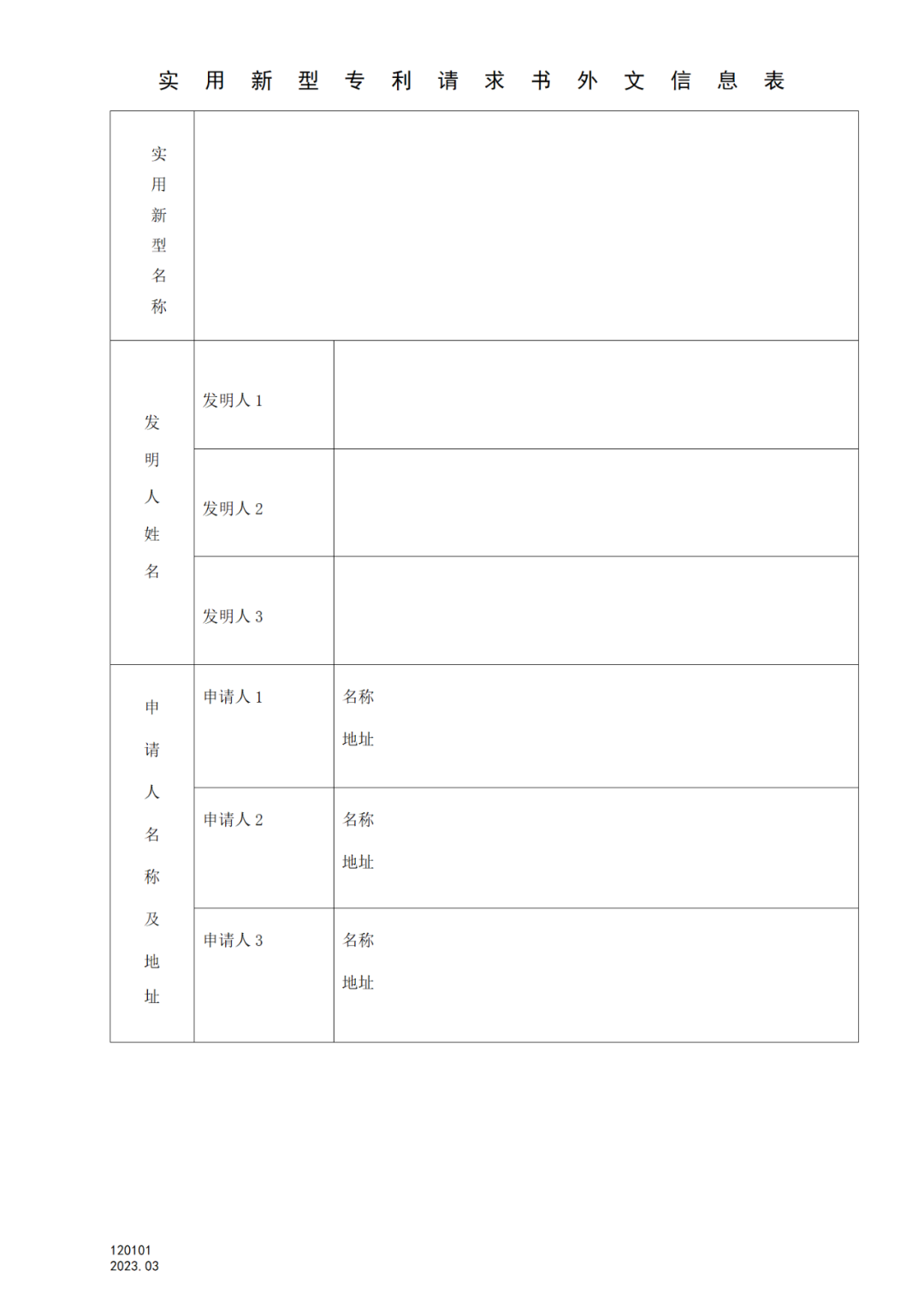 2025.1.10日起啟用！新修訂七張專利申請請求類表格