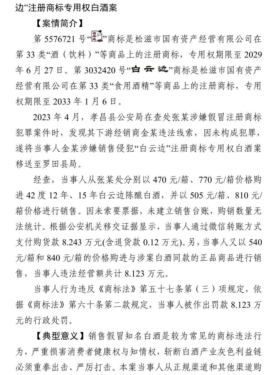 湖北發(fā)布2023年度知識產權（商標）行政保護十大典型案例