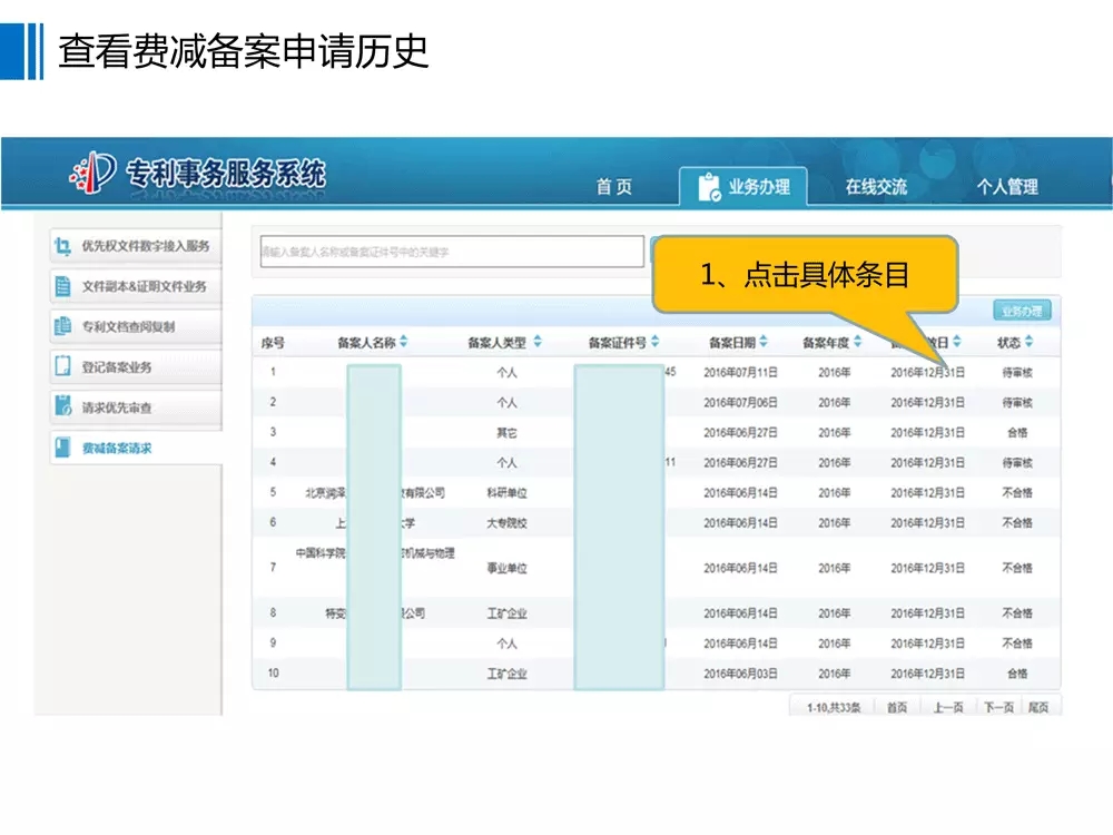 【重要資料】專利費(fèi)減備案系統(tǒng)使用手冊(cè)及培訓(xùn)PPT （完整版）