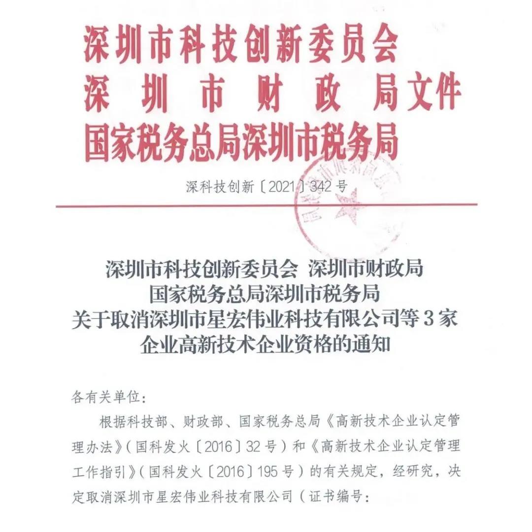 115家公司被取消企業(yè)高新技術(shù)資格，追繳5家公司已享受的稅收優(yōu)惠！