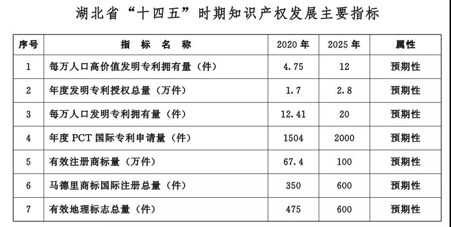 《湖北省知識產(chǎn)權(quán)“十四五”規(guī)劃》全文發(fā)布！  ?