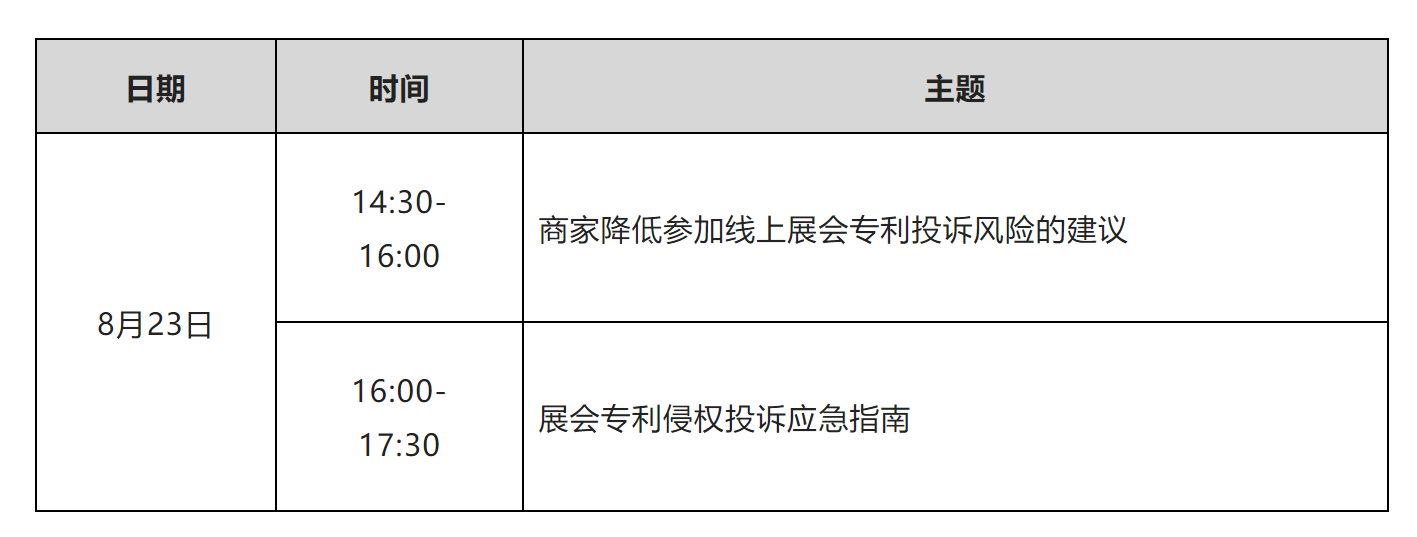 寫下你的留今日14:30直播！廣交會知識產(chǎn)權(quán)保護(hù)能力提升系列培訓(xùn)班（四）邀您參加