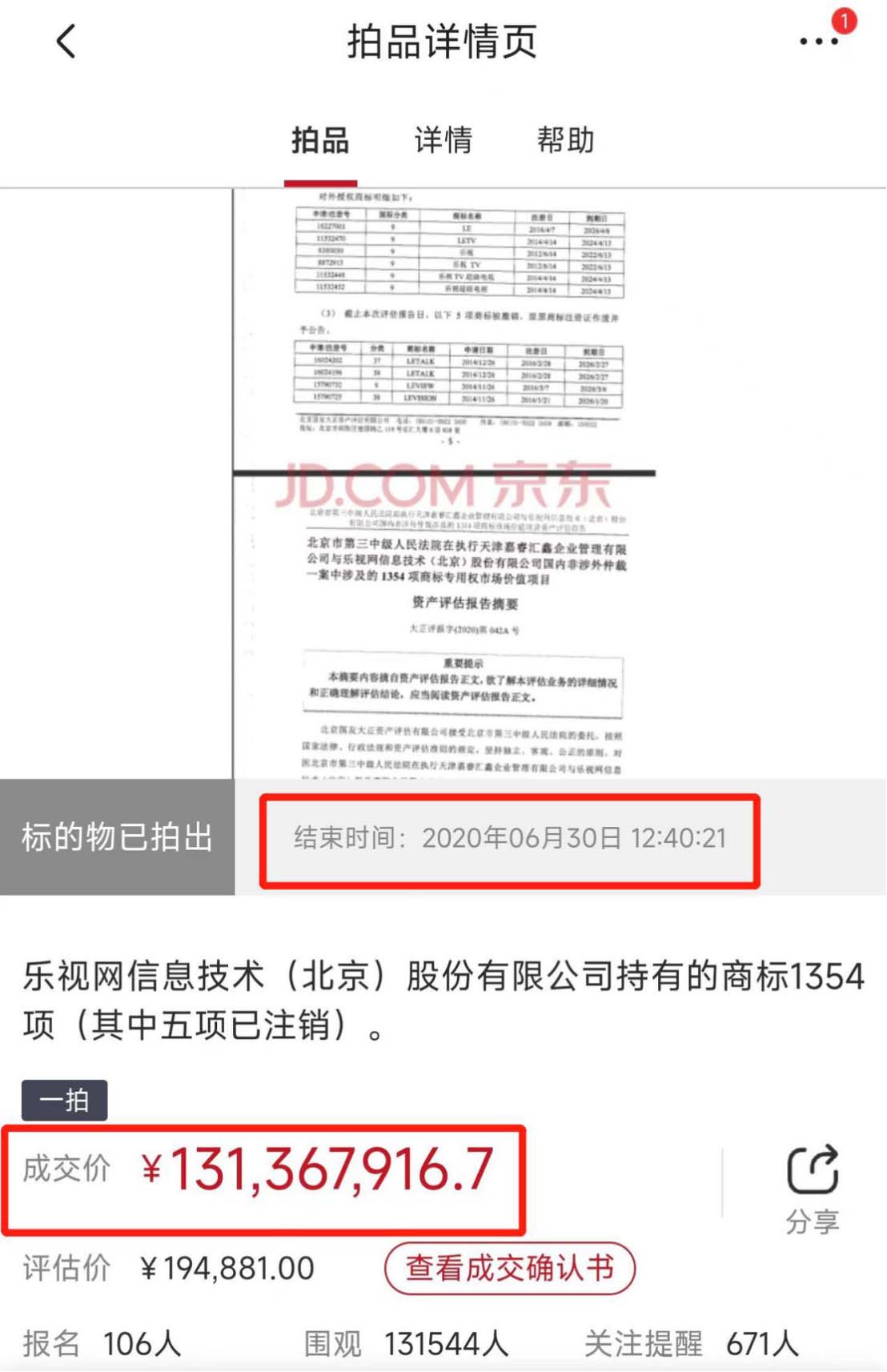 千人圍觀無(wú)人出價(jià)，908件商標(biāo)流拍背后的樂(lè)視還有什么底牌?